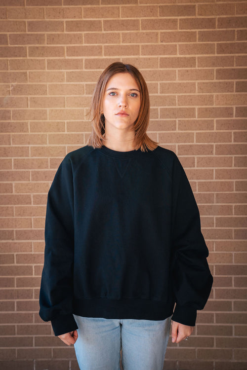 "BREAK YOUR FLESH" Heavyweight Dolman Sleeve Boxy Sweatshirt