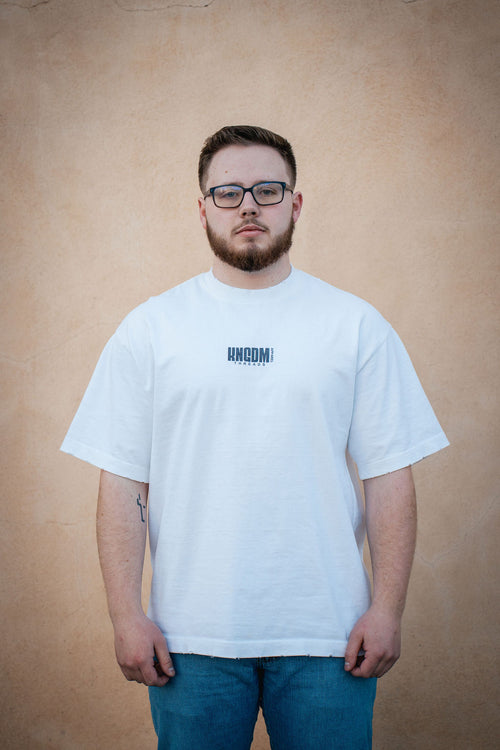 "ABOVE ALL GODS" Heavyweight Hand-frayed T-Shirt